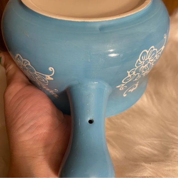 Omvovso blue and white porcelain handled soup bowls and plates - Picture 4 of 15